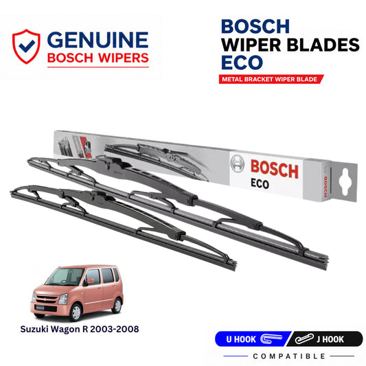 Bosch Genuine metal front wiper set for Suzuki Wagon R 2003-2008, pair of two