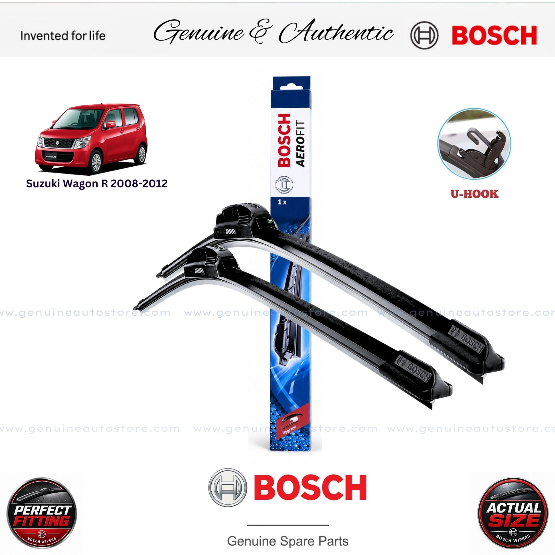 Suzuki Wagon R 2008-2012 Bosch Genuine Front Wiper Blade Set Pakistan