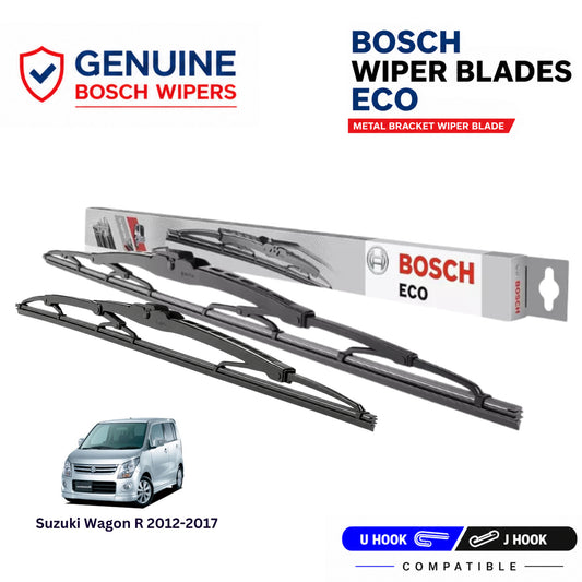 Bosch Genuine metal front wiper set for Suzuki Wagon R 2012-2017, pair of two