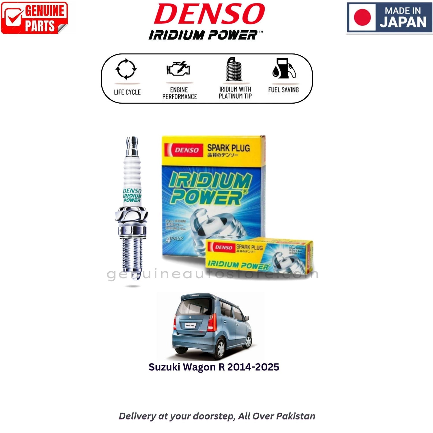 Suzuki Wagon R 2014-2025 Denso Iridium Spark Plug in Pakistan, 100% Genuine, Reliable, Best Price, Cash on Delivery Available