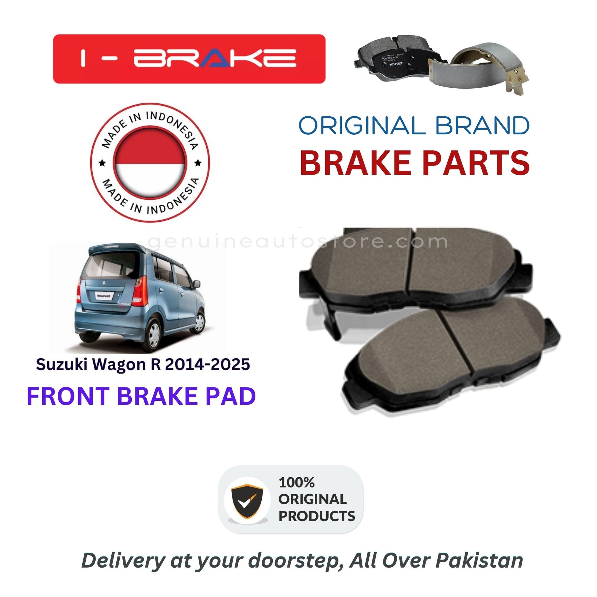 Suzuki Wagon R 2014-2025 Front Brake Pads iBrake Indonesia Genuine