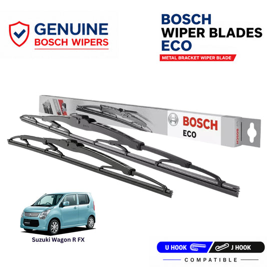Bosch Genuine metal front wiper set for Suzuki Wagon R FX, pair of two
