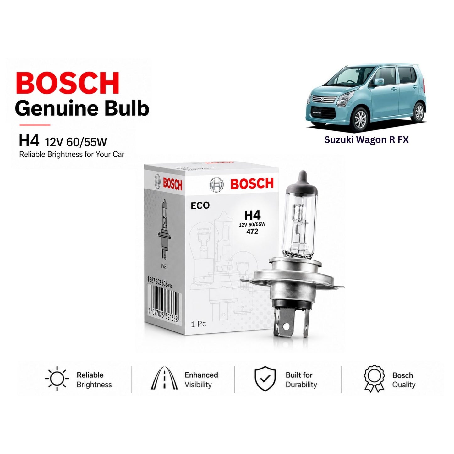 Suzuki Wagon R Fx Headlight Bulb Bosch in Pakistan