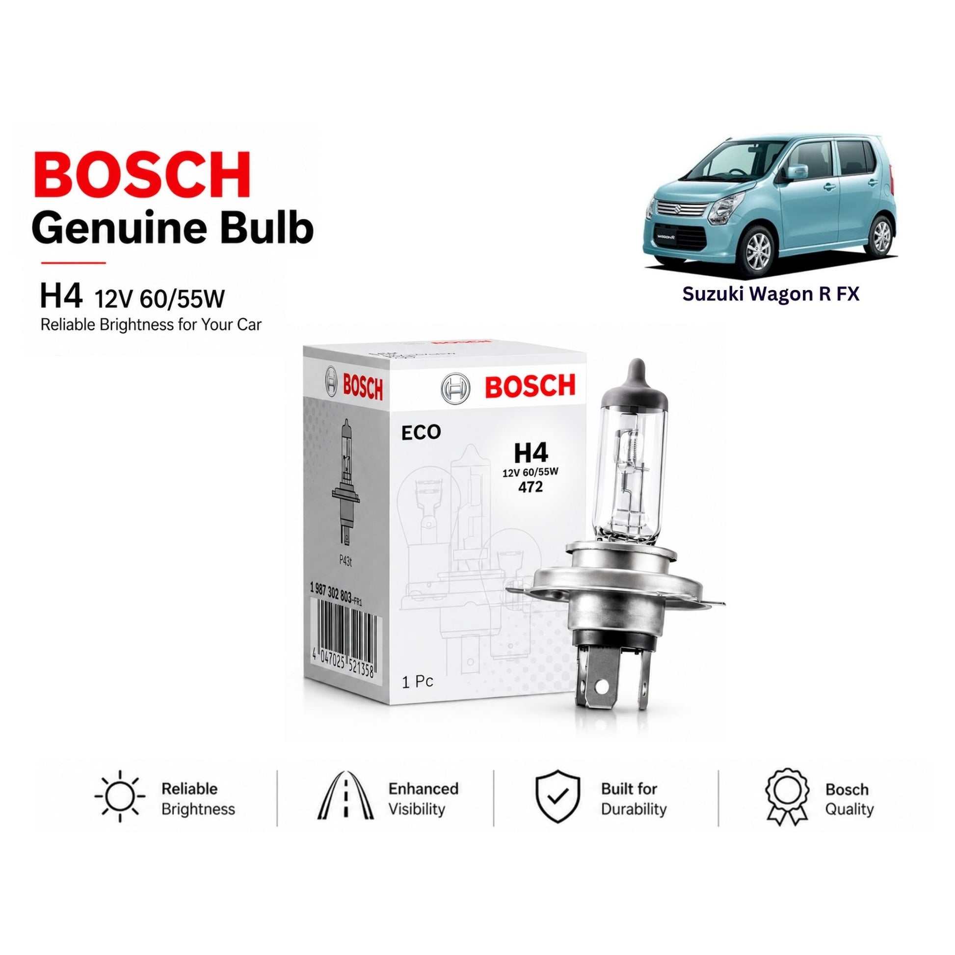 Suzuki Wagon R Fx Headlight Bulb Bosch in Pakistan