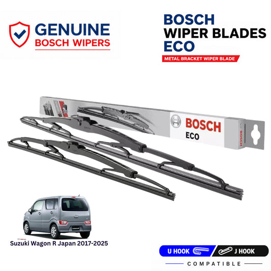 Bosch Genuine metal front wiper set for Suzuki Wagon R Japan 2017-2025, pair of two