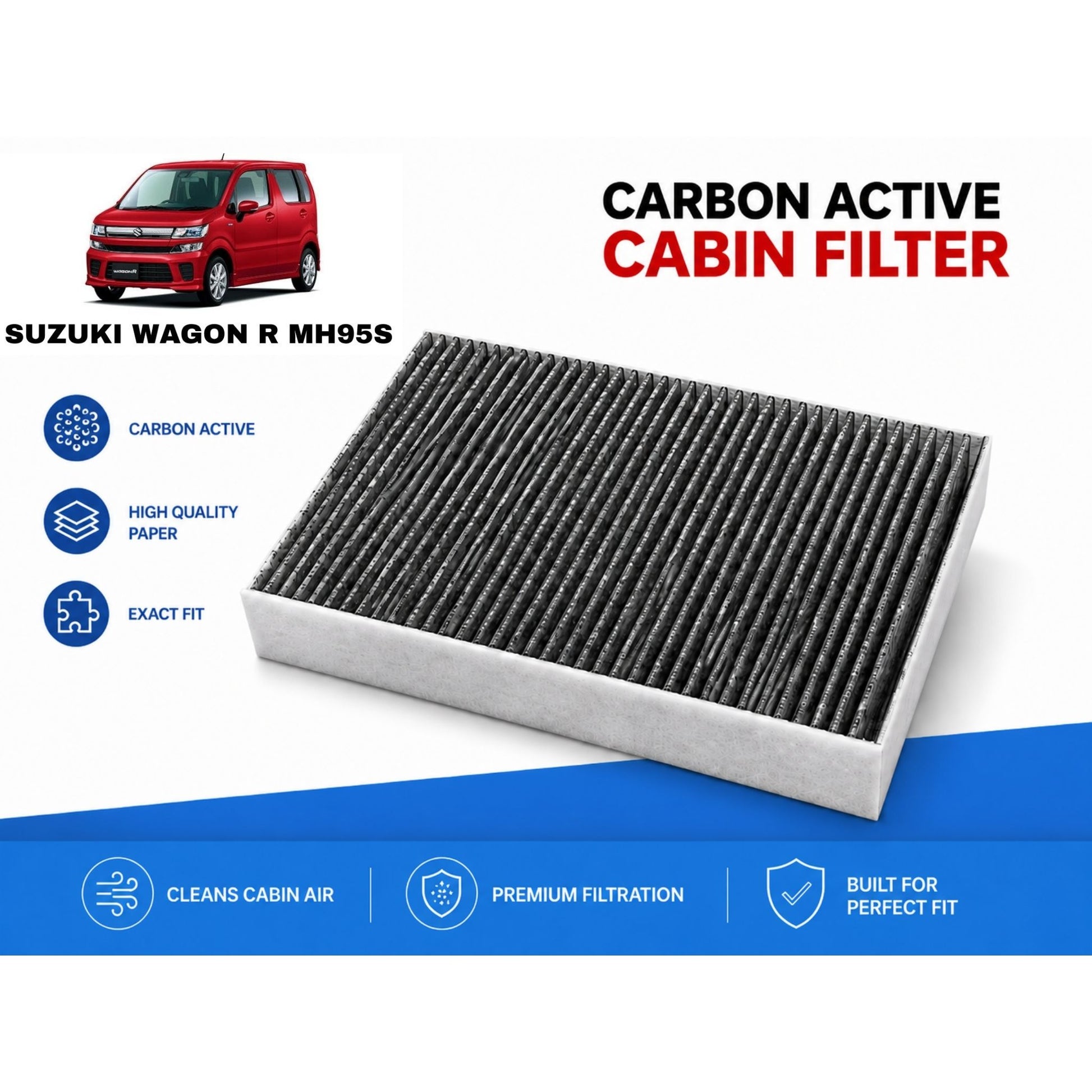 Suzuki Wagon R MH95S Cabin Filter Carbon Active