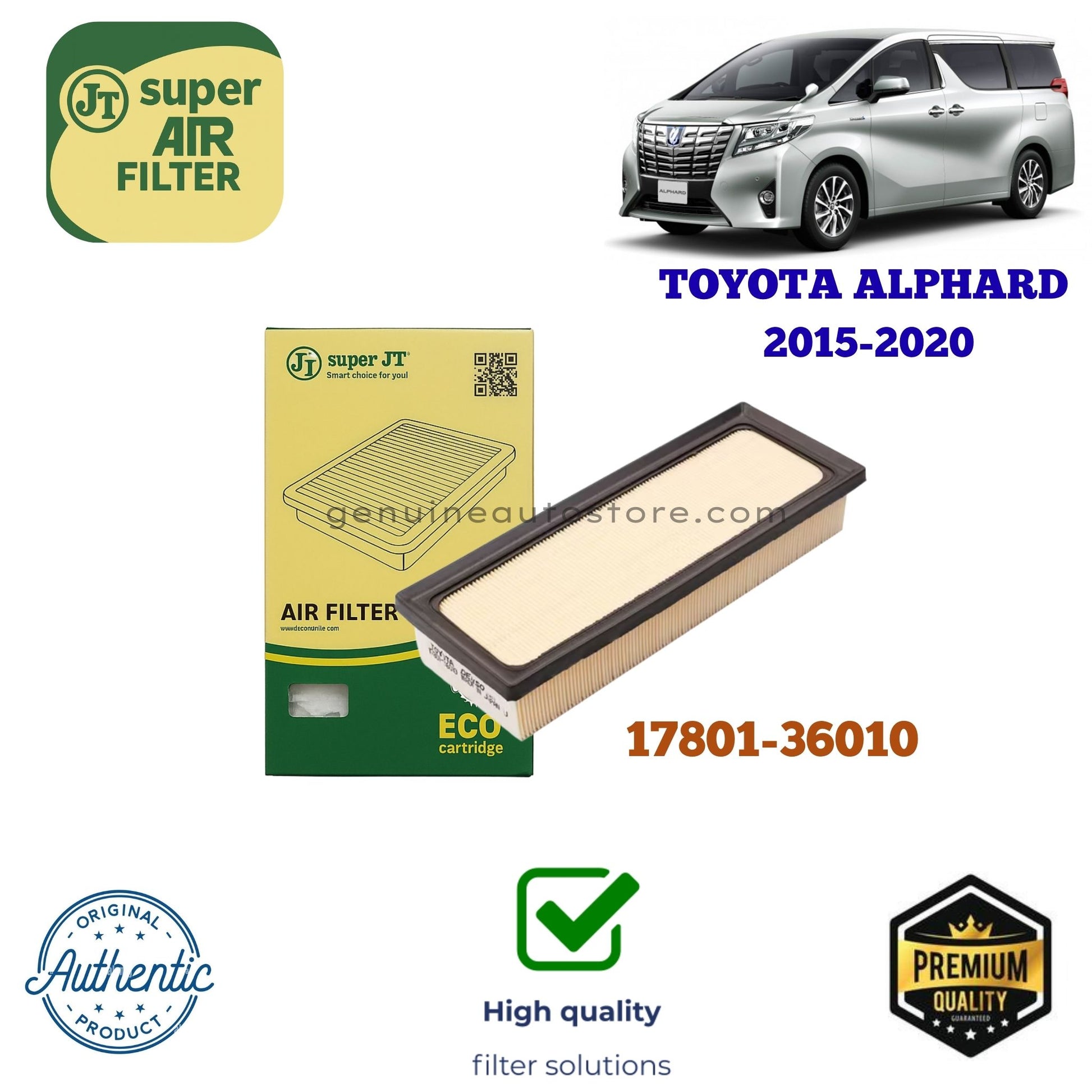 TOYOTA ALPHARD 2015-2020 Air Filter Super JT 17801-36010 in Pakistan