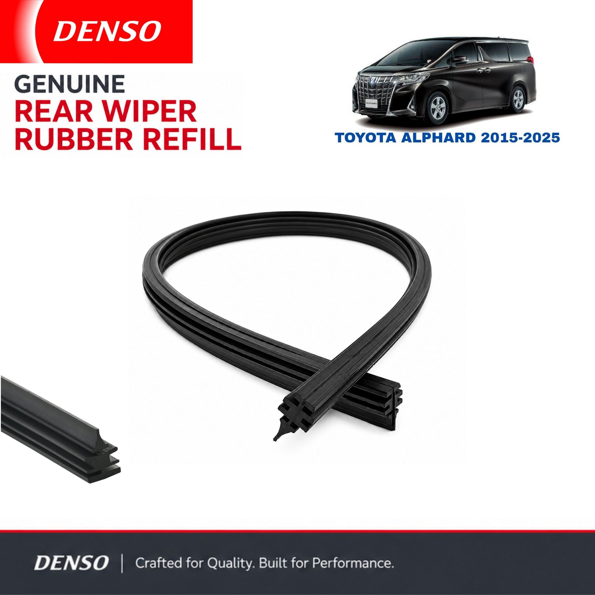 Denso Genuine rear wiper rubber for Toyota Alphard 2015-2025