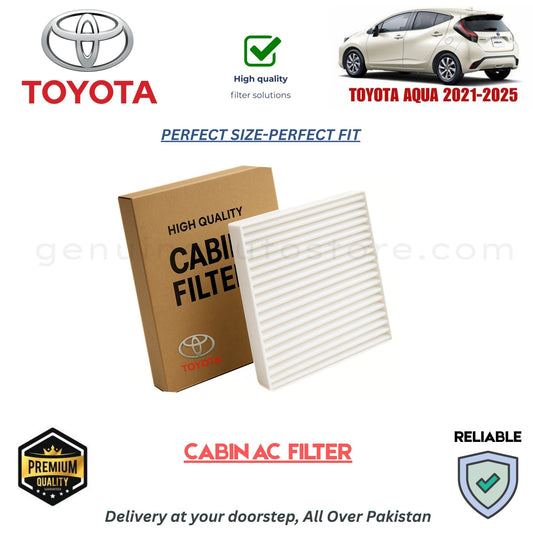 TOYOTA AQUA 2021-2025 CABIN AC FILTER in Pakistan. 100% Genuine, Reliable, Best Price, Cash on Delivery Available 