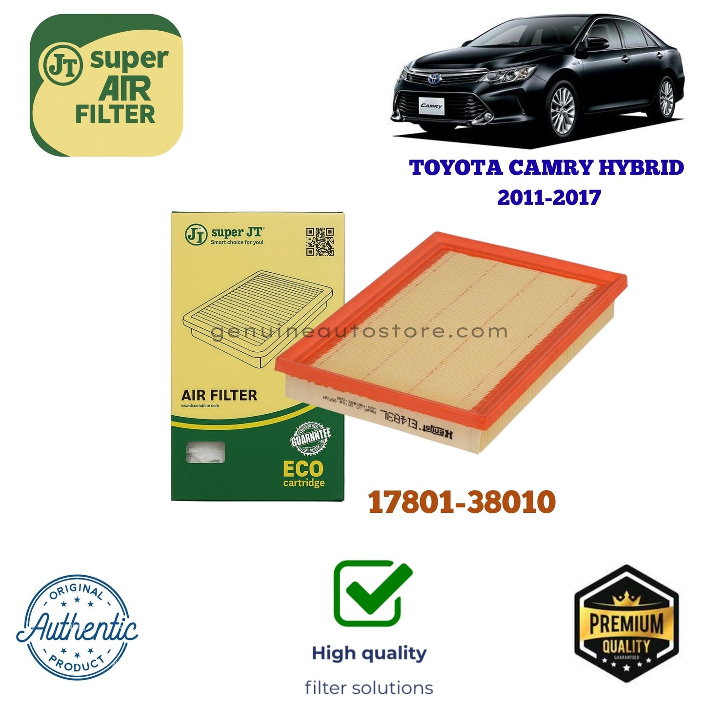TOYOTA CAMRY HYBRID 2011-2017 Air Filter Super JT 17801-38010 in Pakistan