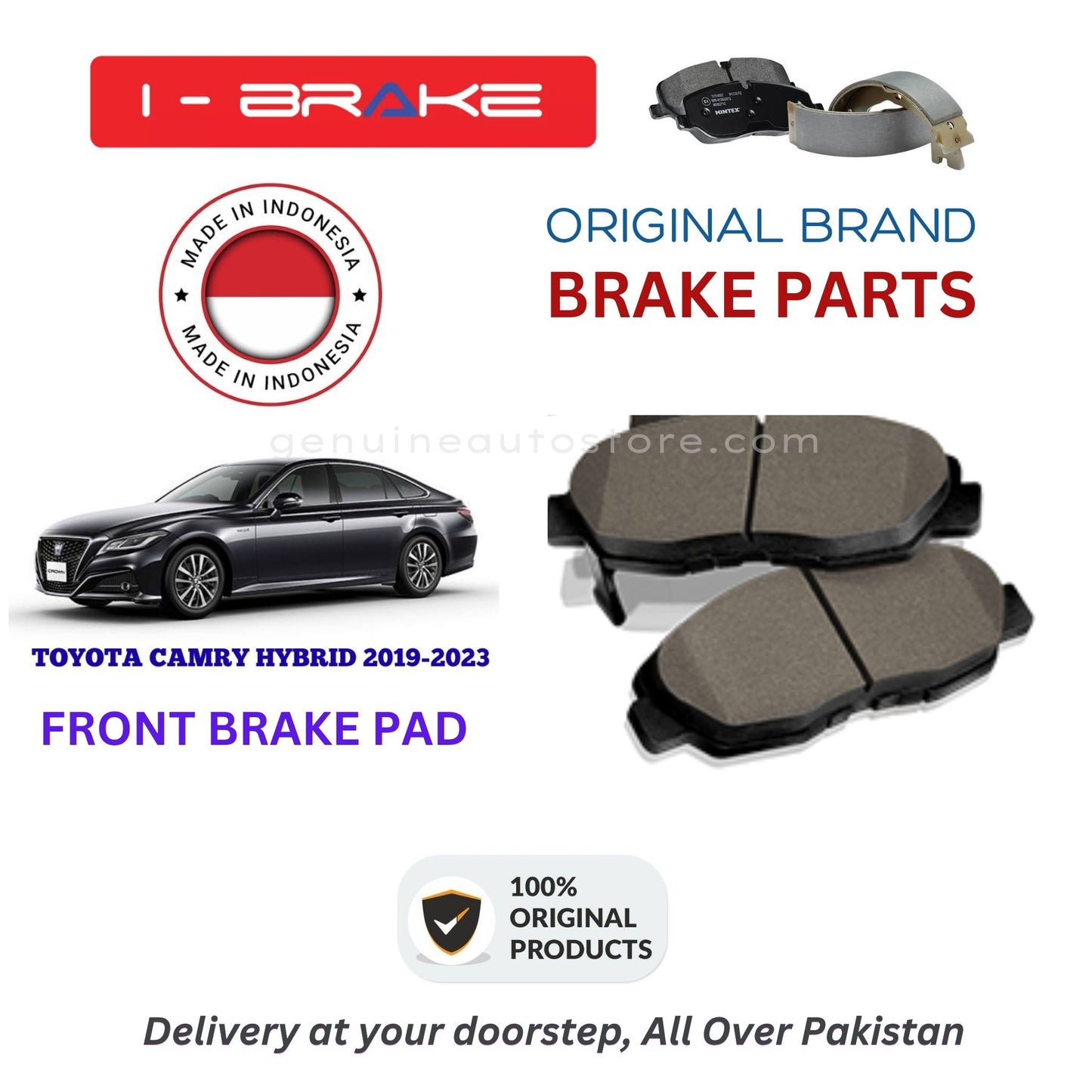 TOYOTA CAMRY HYBRID 2019-2023 Front Brake Pads iBrake Indonesia Genuine