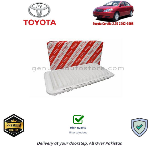 TOYOTA COROLLA 2.OD 2002-2008  Air Filter Premium Quality in Pakistan, 100% Genuine, Reliable, Best Price, Cash on Delivery 