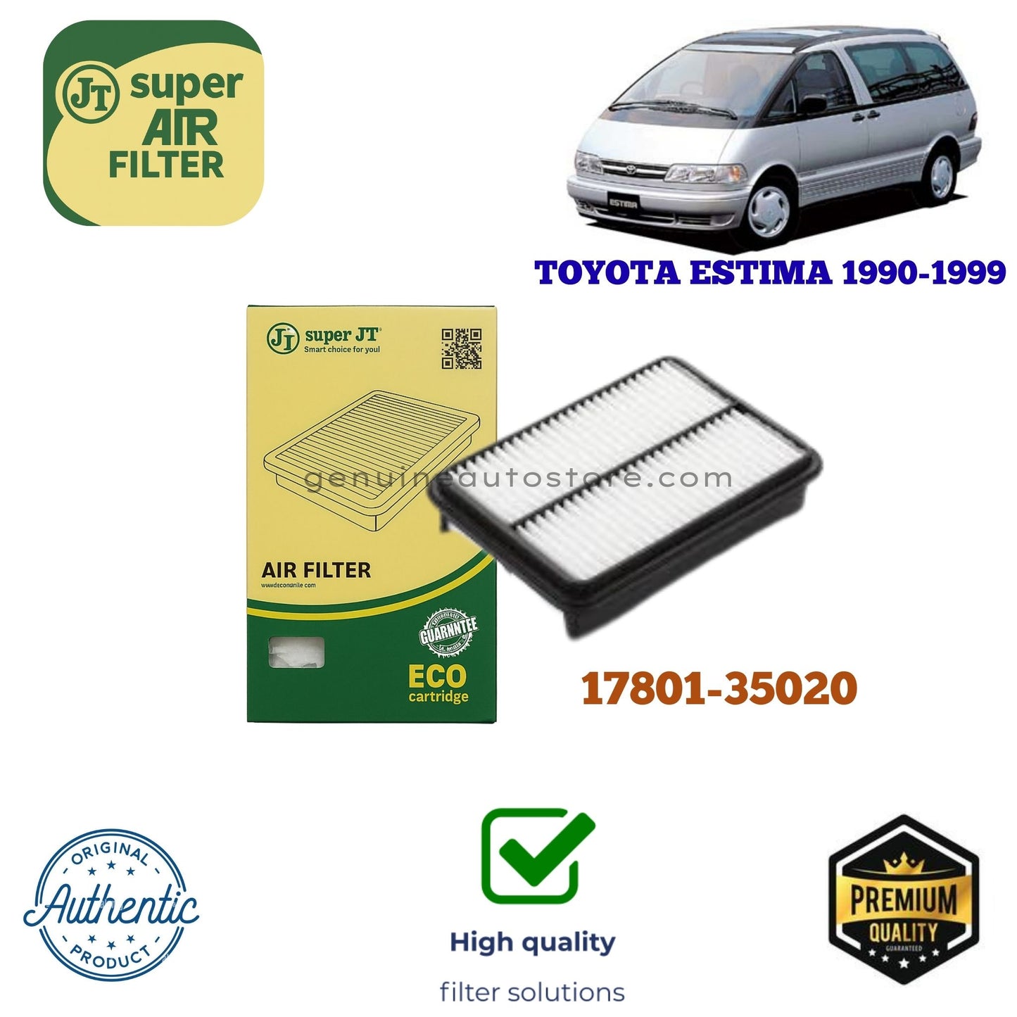 TOYOTA ESTIMA 1990-1999 Air Filter Super JT 17801-35020 in Pakistan