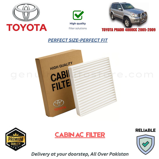 TOYOTA PRADO 4000CC 2005-2009 CABIN AC FILTER in Pakistan. 100% Genuine, Reliable, Best Price, Cash on Delivery Available 