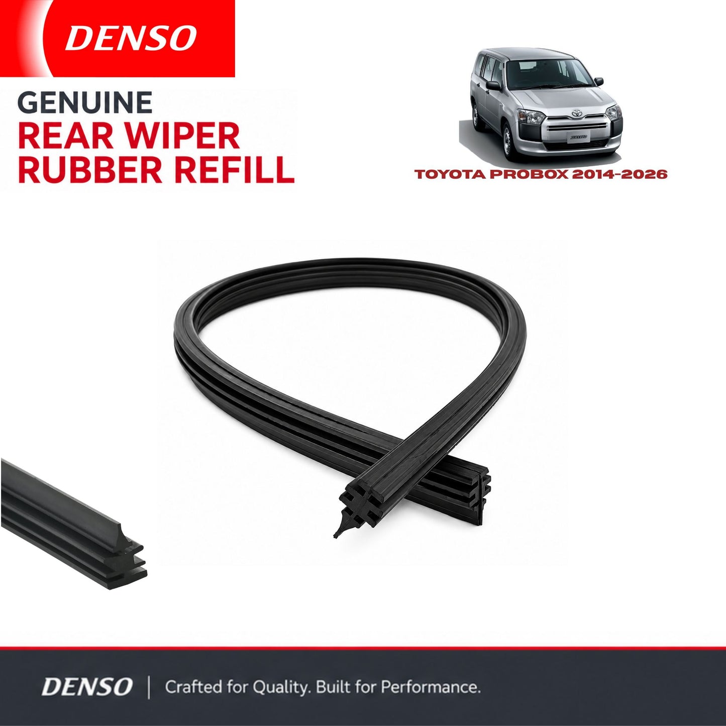 Denso Genuine rear wiper rubber for Toyota Probox 2014-2026