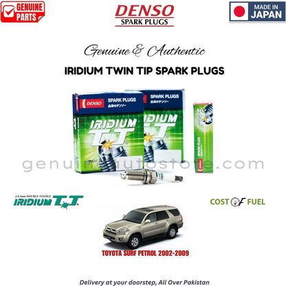 TOYOTA SURF PETROL 2002-2009 DENSO IRIDIUM TWIN TIP SPARK PLUG in Pakistan, 100% Genuine, Reliable, Best Price, Cash on Delivery Available    