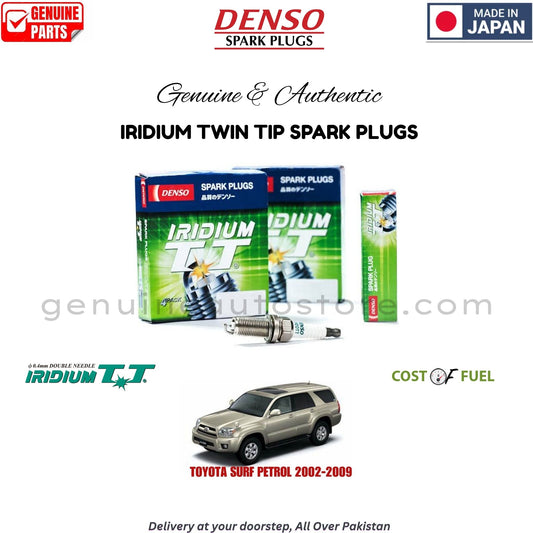 TOYOTA SURF PETROL 2002-2009 DENSO IRIDIUM TWIN TIP SPARK PLUG in Pakistan, 100% Genuine, Reliable, Best Price, Cash on Delivery Available    