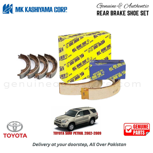 TOYOTA SURF PETROL 2002-2009 MK JAPAN REAR BRAKE SHOE SET in Pakistan. 100% Genuine, Reliable, Best Price, Cash on Delivery Available