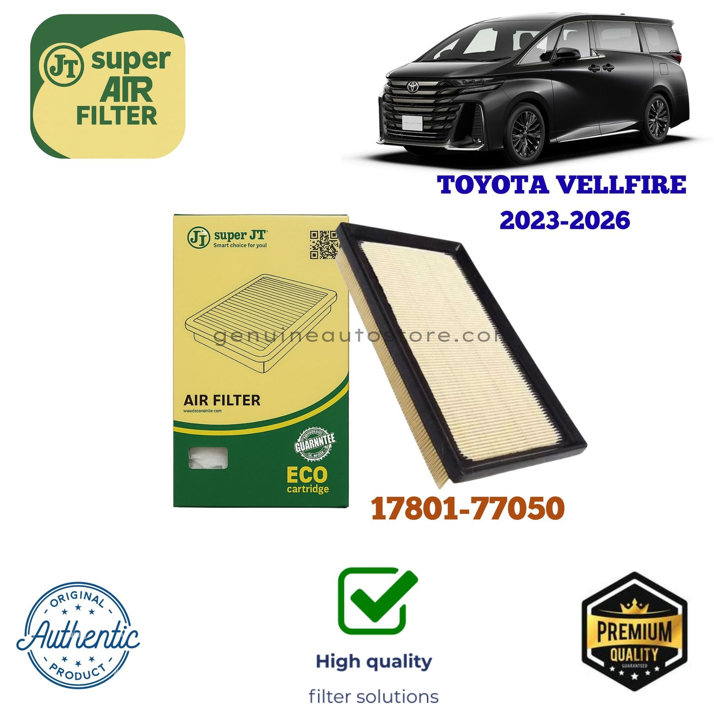 TOYOTA VELLFIRE 2023-2026 Air Filter Super JT LEXUS ES300H 2018-2020 Air Filter Super JT LEXUS RX350H 2023-2026 Air Filter Super JT 17801-77050 in Pakistan in Pakistan in Pakistan