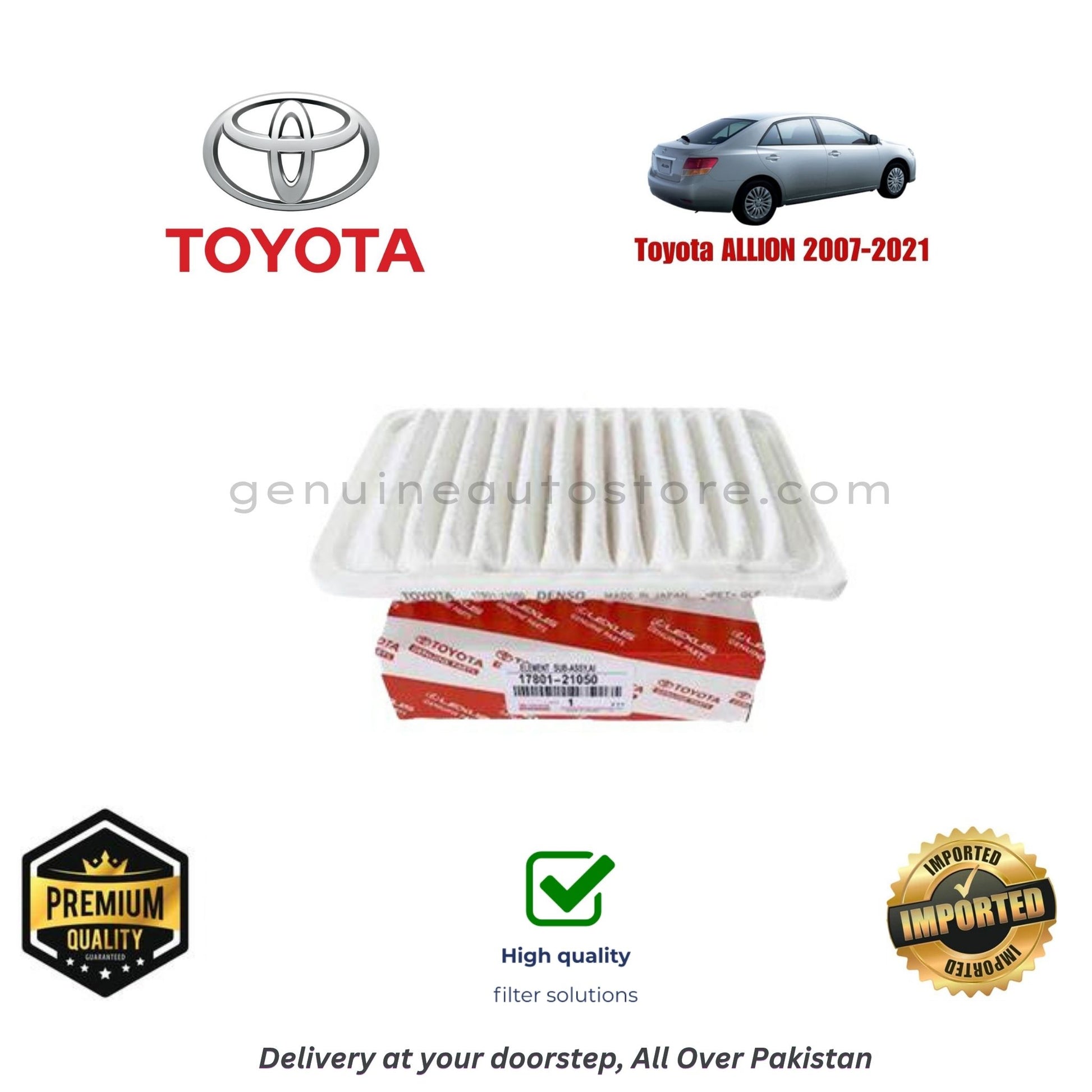 Toyota ALLION 2007-2021  Air Filter Premium Quality in Pakistan, 100% Genuine, Reliable, Best Price, Cash on Delivery 