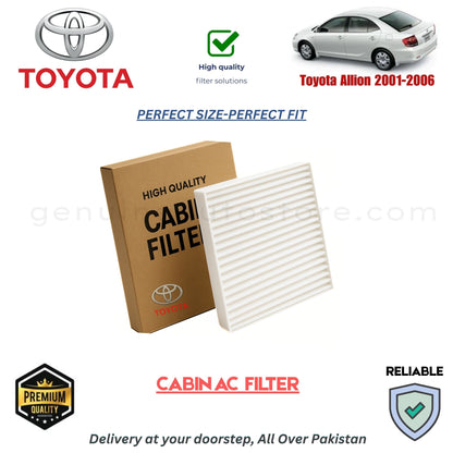 Toyota Allion 2001-2006 CABIN AC FILTER in Pakistan. 100% Genuine, Reliable, Best Price, Cash on Delivery Available 