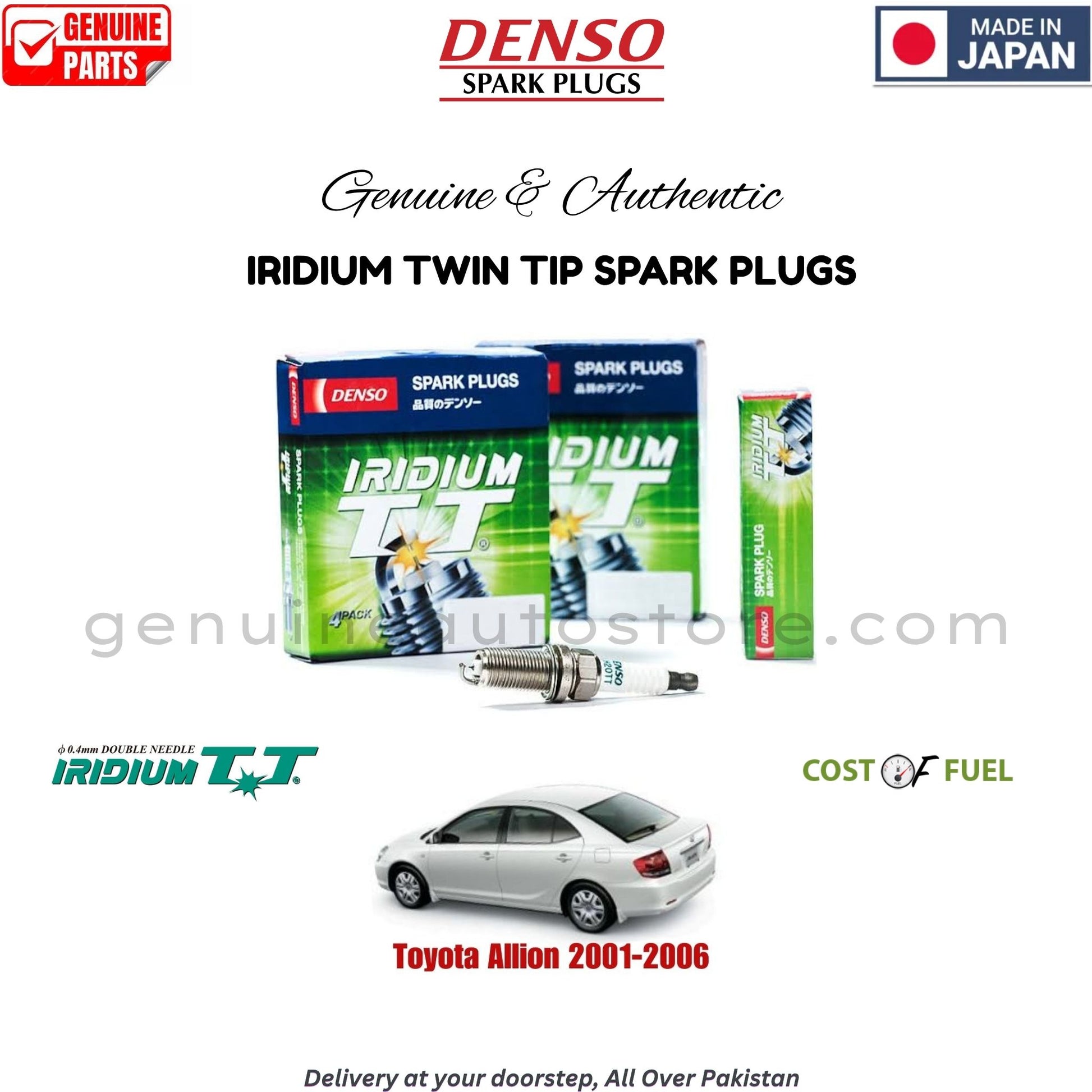 Toyota Allion 2001-2006 DENSO IRIDIUM TWIN TIP SPARK PLUG in Pakistan, 100% Genuine, Reliable, Best Price, Cash on Delivery Available    