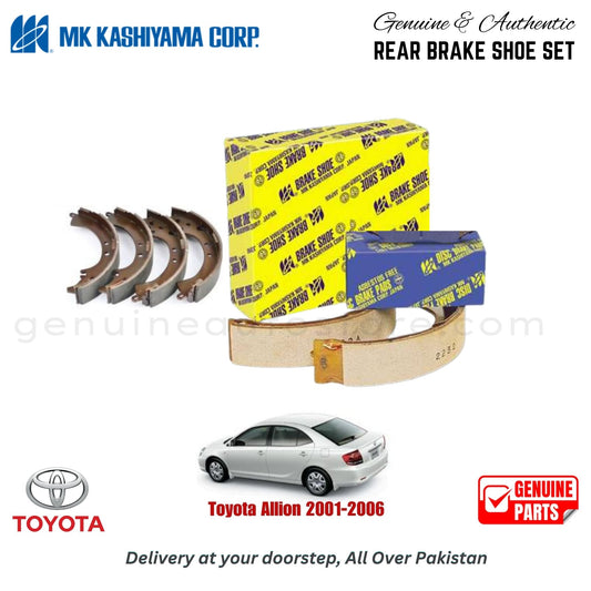 Toyota Allion 2001-2006 MK JAPAN REAR BRAKE SHOE SET in Pakistan. 100% Genuine, Reliable, Best Price, Cash on Delivery Available