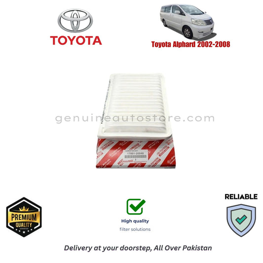 Toyota  Alphard 2002-2008  Air Filter Premium Quality in Pakistan, 100% Genuine, Reliable, Best Price, Cash on Delivery 