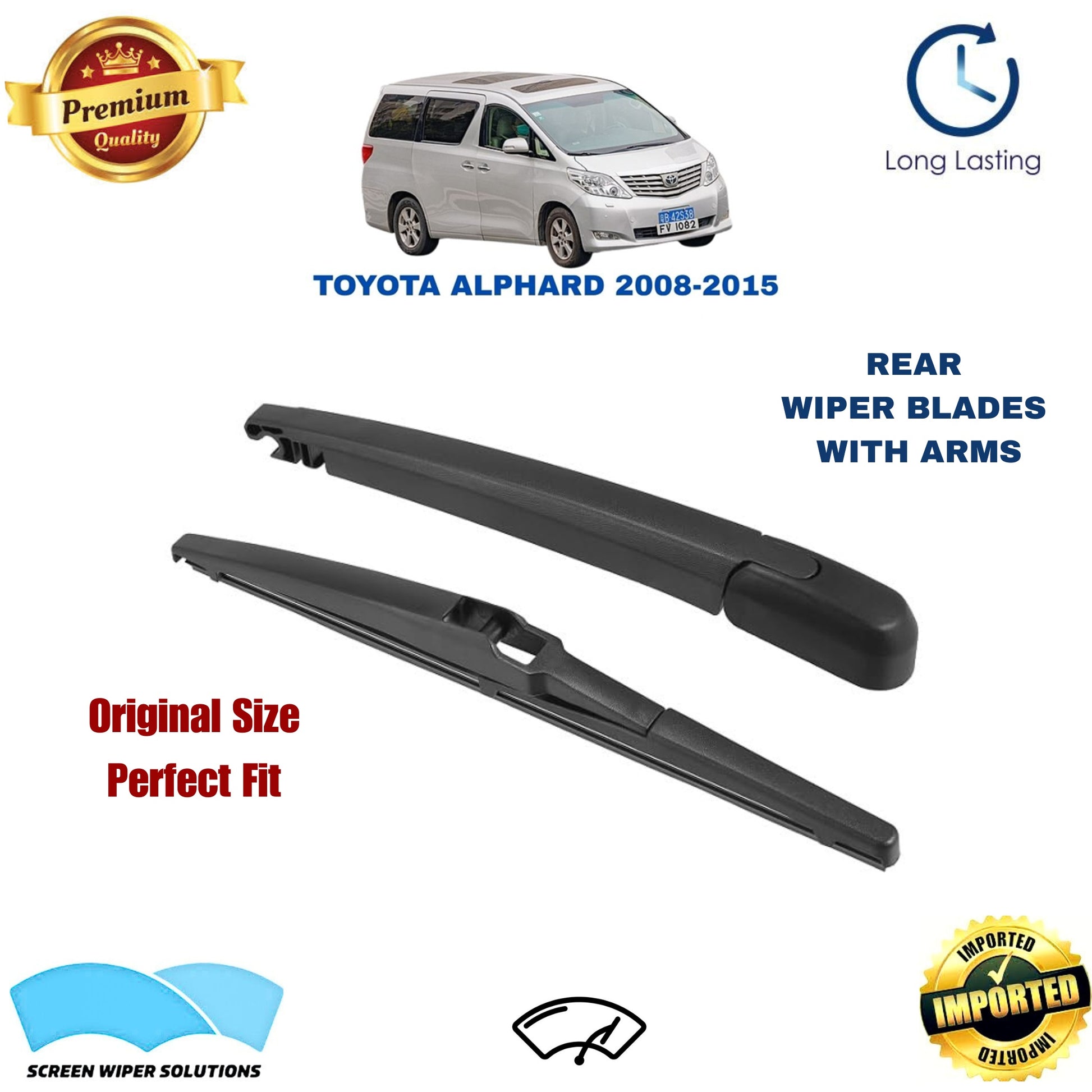 Toyota Alphard 2008-2015 Rear Wiper Blade with Arm in Pakistan