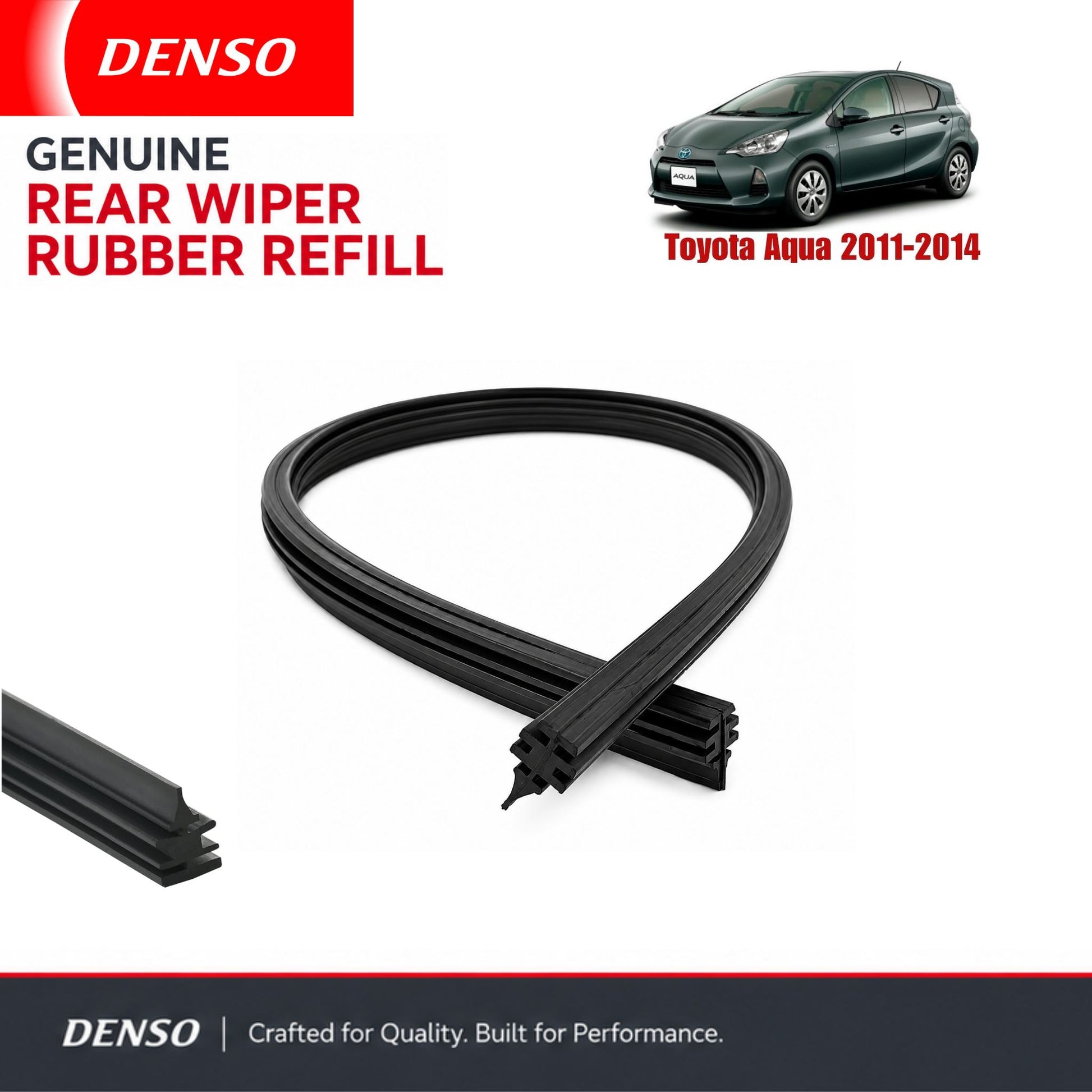 Denso Genuine rear wiper rubber for Toyota Aqua 2011-2014
