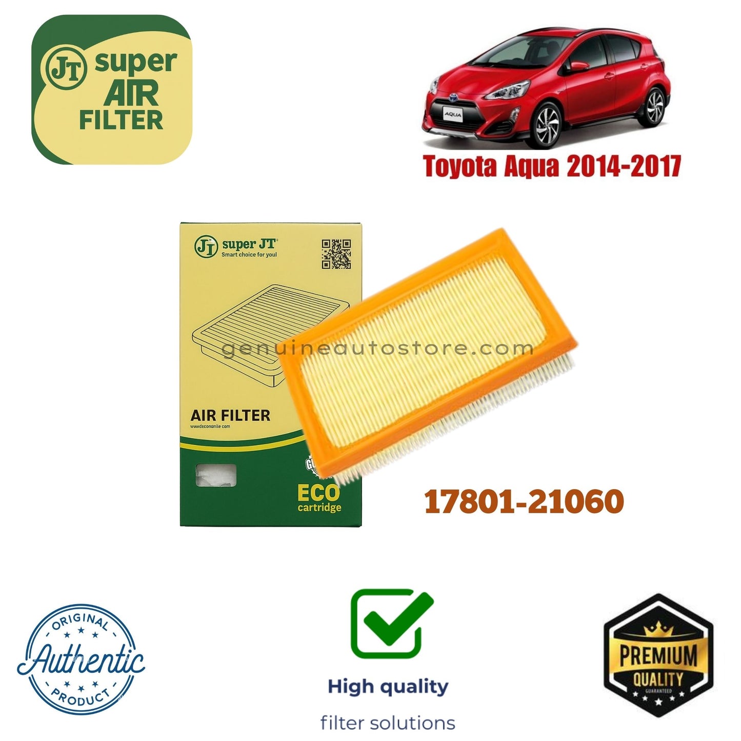 Toyota Aqua 2014-2017 Air Filter Super JT 17801-21060 in Pakistan