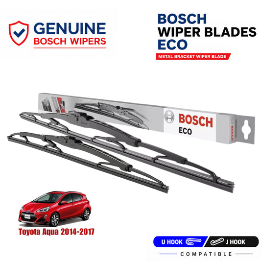 Bosch Genuine metal front wiper set for Toyota Aqua 2014-2017, pair of two