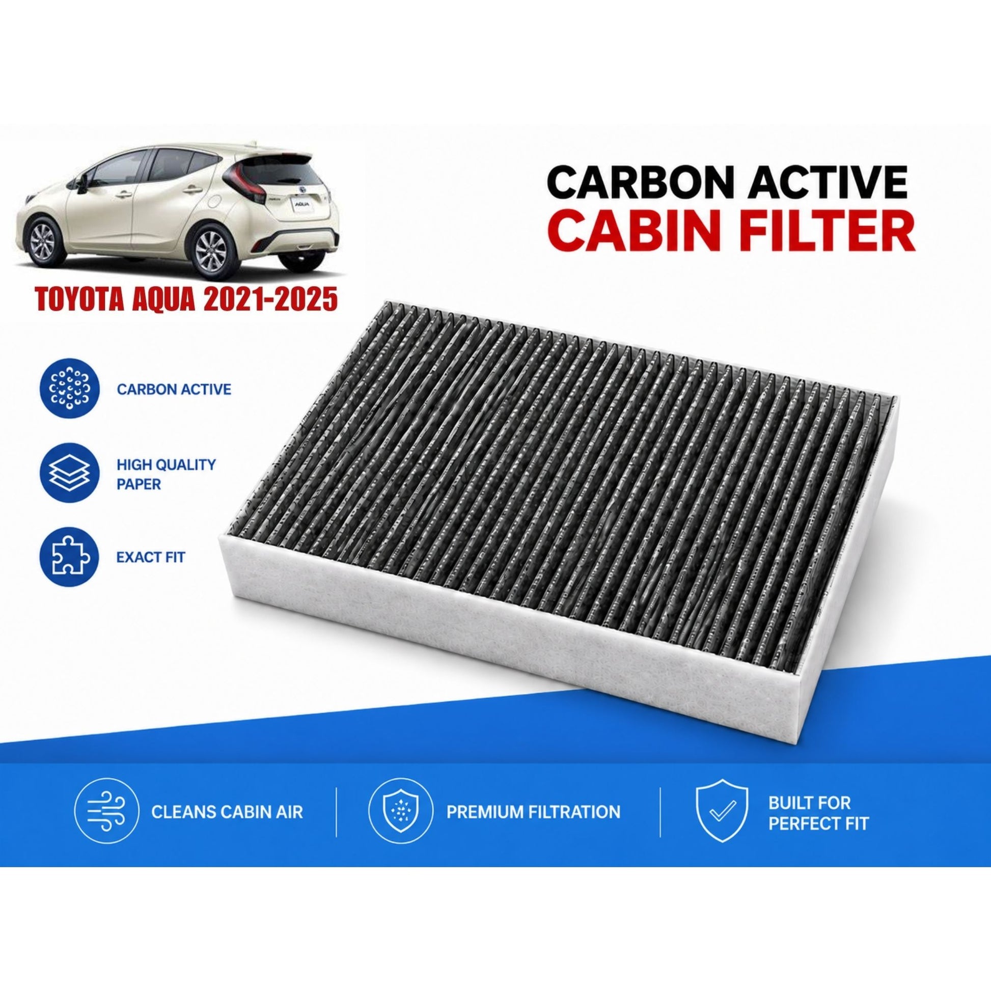 Toyota Aqua 2021-2025 Cabin Filter Carbon Active