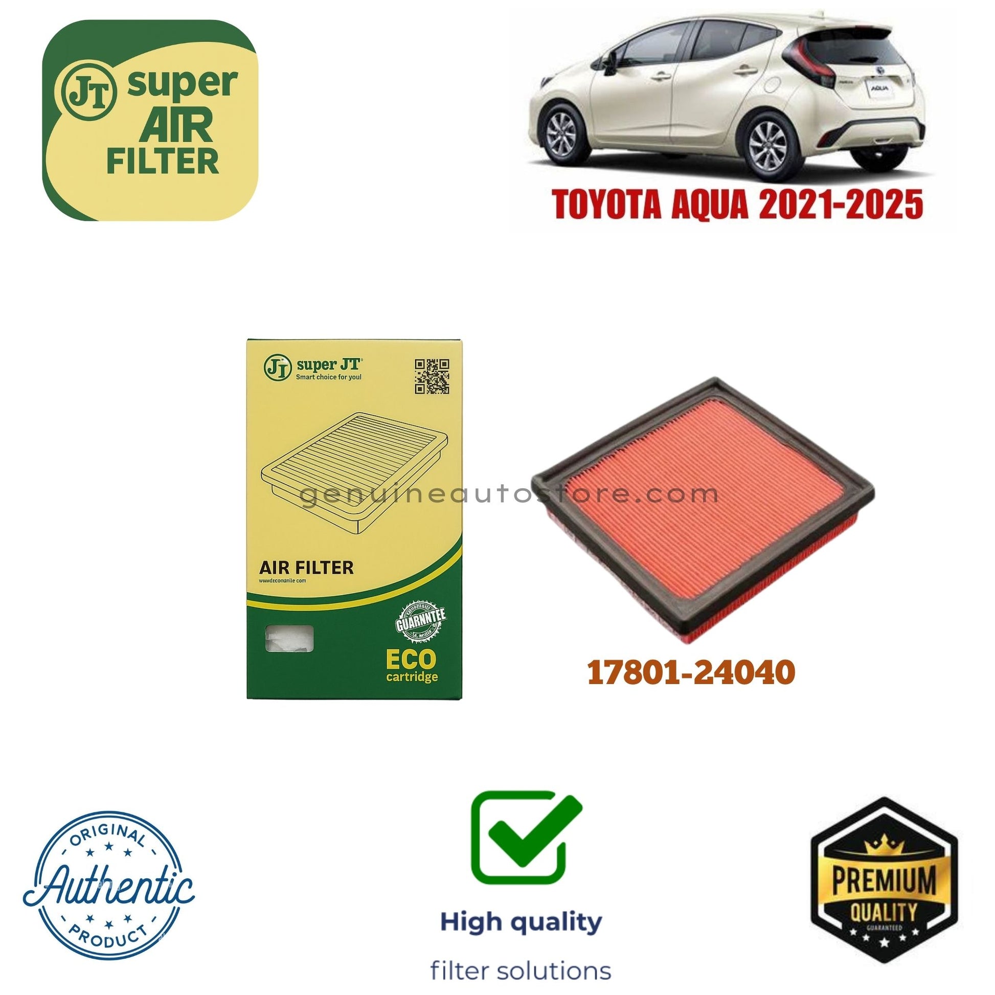 Toyota Aqua 2021-2025 Air Filter Super JT 17801-24040 in Pakistan