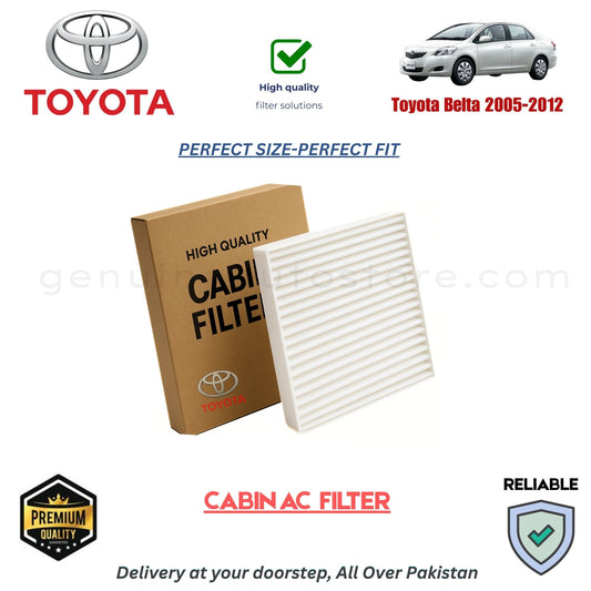 Toyota Belta 2005-2012 CABIN AC FILTER in Pakistan. 100% Genuine, Reliable, Best Price, Cash on Delivery Available 