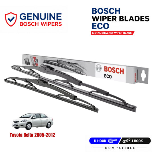 Bosch Genuine metal front wiper set for Toyota Belta 2005-2012, pair of two