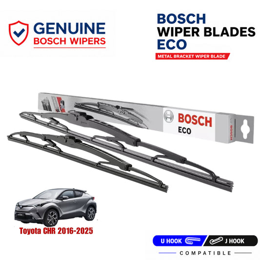 Bosch Genuine metal front wiper set for Toyota CHR 2016-2025, pair of two