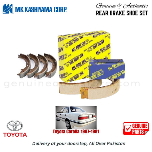 Toyota Corolla 1987-1991 MK JAPAN REAR BRAKE SHOE SET in Pakistan. 100% Genuine, Reliable, Best Price, Cash on Delivery Available