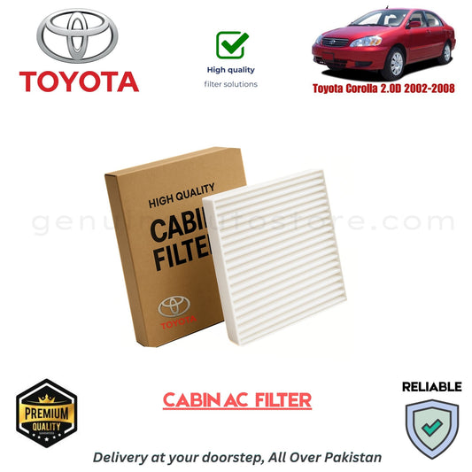 Toyota Corolla 2.0D 2002-2008 CABIN AC FILTER in Pakistan. 100% Genuine, Reliable, Best Price, Cash on Delivery Available 