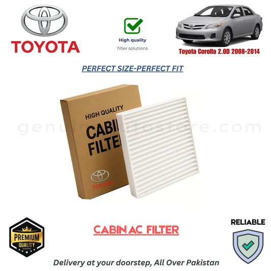 Toyota Corolla 2.0D 2008-2014 CABIN AC FILTER in Pakistan. 100% Genuine, Reliable, Best Price, Cash on Delivery Available 