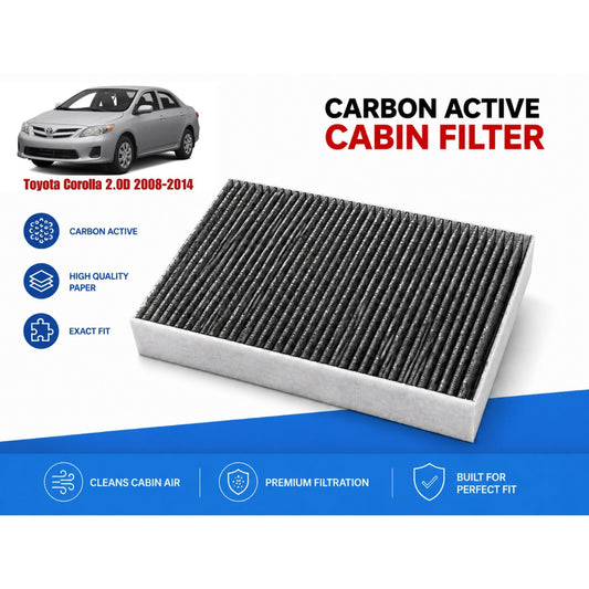 Toyota Corolla 2.0D 2008-2014 Cabin Filter Carbon Active