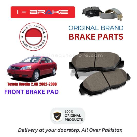 Toyota Corolla 2.OD 2002-2008 Front Brake Pads iBrake Indonesia Genuine