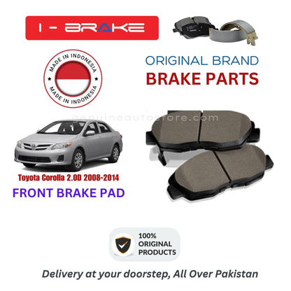 Toyota Corolla 2.OD 2008-2014 Front Brake Pads iBrake Indonesia Genuine