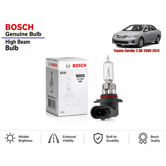 Toyota Corolla 2.Od 2008-2014 High Beam Headlight Bulb Bosch in Pakistan