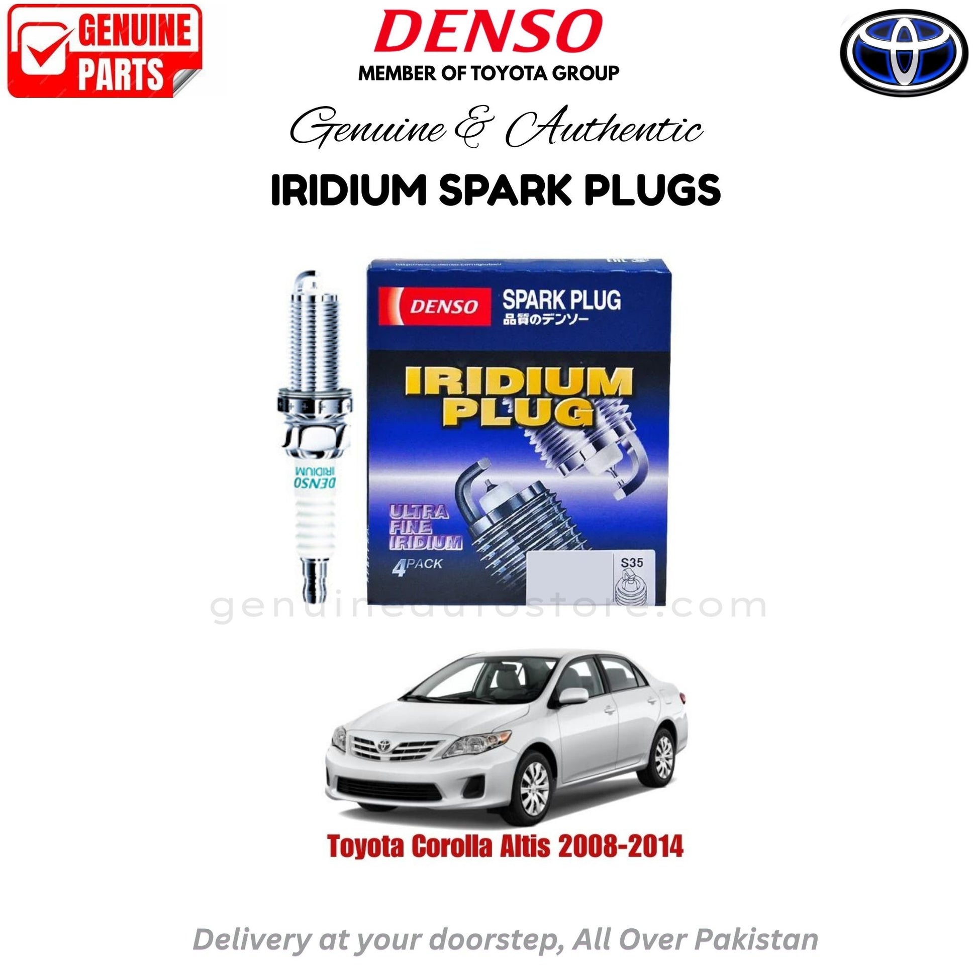 Toyota Corolla Altis 2008-2014 Denso Iridium Spark Plug in Pakistan, 100% Genuine, Reliable, Best Price, Cash on Delivery Available   