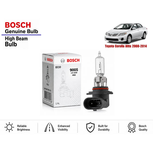 Toyota Corolla Altis 2008-2014 High Beam Headlight Bulb Bosch in Pakistan