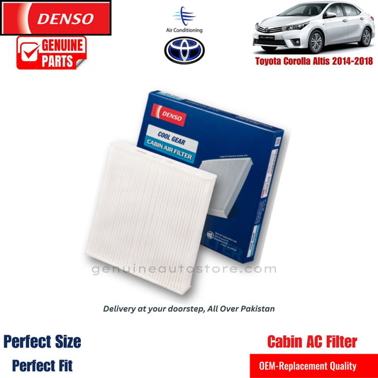 Toyota Corolla Altis 2014-2018 Denso Genuine Cabin Ac Filter in Pakistan. 100% Genuine, Reliable, Best Price, Cash on Delivery Available   