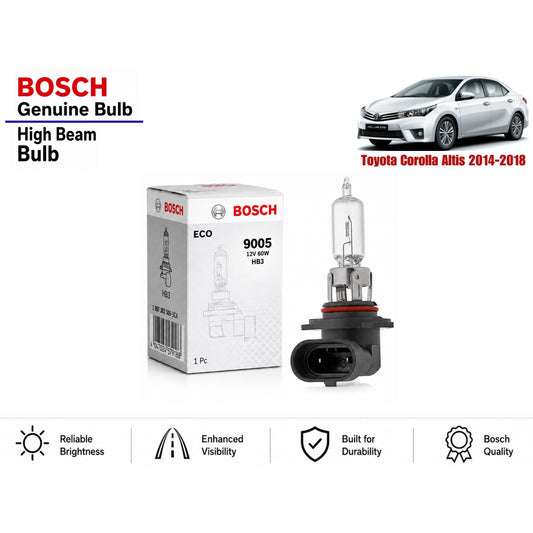 Toyota Corolla Altis 2014-2018 High Beam Headlight Bulb Bosch In Pakistan