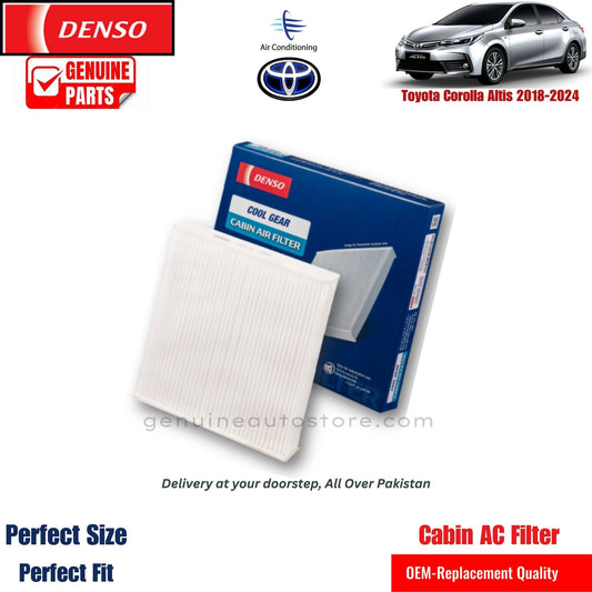 Toyota Corolla Altis 2018-2024 Denso Genuine Cabin Ac Filter in Pakistan. 100% Genuine, Reliable, Best Price, Cash on Delivery Available   