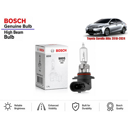 Toyota Corolla Altis 2018-2024 High Beam Headlight Bulb Bosch in Pakistan
